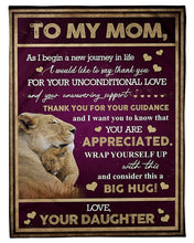Load image into Gallery viewer, Daughter Gift For Mom Wrap Yourself Up With This Blanket Fleece Blanket
