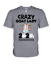 Load image into Gallery viewer, Crazy Goat Lady 2020 Quarantined Gift For Goat Lovers Guys V-Neck
