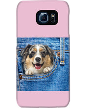 Load image into Gallery viewer, Australian Shepherd In Denim Pocket Gift For Dog Lovers Phone case
