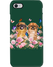 Load image into Gallery viewer, Pekingese With Peonies Gift For Dog Lovers Phone case
