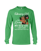 Load image into Gallery viewer, Betty Boop February Girl Living My Best Life Birthday Meaningful Gift Unisex Long Sleeve
