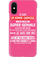 Load image into Gallery viewer, Je Suis Un Homme Chanceux J'ai Line Femme Custom Design Je Suis Son Roi Phone case
