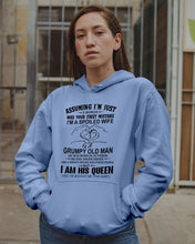 Load image into Gallery viewer, A Spoiled Wife Of An October Grumpy Old Man Birthday Meaningful Gift Hoodie
