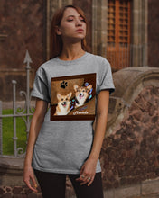 Load image into Gallery viewer, Corgi Paws Pattern Dog Mom Custom Name Gift For Manada Guys Tee
