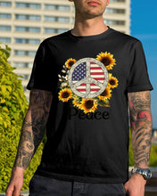 Load image into Gallery viewer, Peace Sign Sunflower Birthday Gift For Girls Guys Tee

