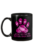 Load image into Gallery viewer, Lovely Phone Case Easily Distracted By Pigs And Dogs Gift For Dog Lovers Mug
