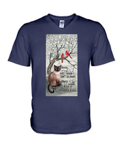 Load image into Gallery viewer, Siamese Cat Red Cardinals Those We Love Guys V-Neck
