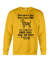Load image into Gallery viewer, A Girl Who Really Loved Dogs and Had Tattoos Trending Sweatshirt
