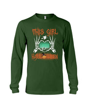 Load image into Gallery viewer, This Girl Loves Halloween Gift For Girls Unisex Long Sleeve
