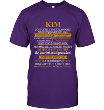 Load image into Gallery viewer, Kim Custom Name Gift A Warrior's Mentality With A Poet's Soul Guys Tee
