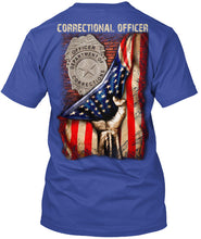 Load image into Gallery viewer, Correctional Officer America Flag  Special Custom Design Guys Tee

