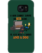 Load image into Gallery viewer, A Man Loves Beer And Dachshund Gift For Dog Lovers Phone case
