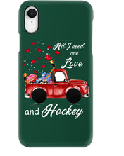 Load image into Gallery viewer, All I Need Are Love And Hockey Gift For Hockey Players Phone case
