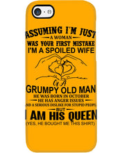 Load image into Gallery viewer, A Spoiled Wife Of An October Grumpy Old Man Birthday Meaningful Gift Phone case
