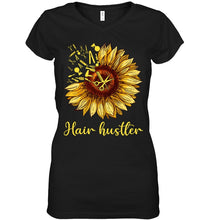 Load image into Gallery viewer, Hair Hustler Sunflower Trending Gift For Friends Ladies V-Neck
