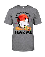 Load image into Gallery viewer, I Am The Night Fear Me Ghost Cat Gift For Cat Lovers Guys Tee
