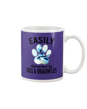 Load image into Gallery viewer, Easily Distracted By Dogs And Dragonflies Gift For Dog Lovers Mug
