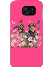 Load image into Gallery viewer, German Wirehaired Pointer With Peonies Gift For Dog Lovers Phone case
