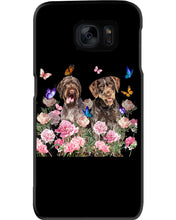 Load image into Gallery viewer, German Wirehaired Pointer With Peonies Gift For Dog Lovers Phone case
