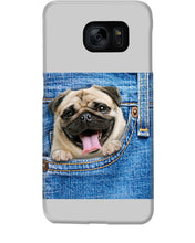 Load image into Gallery viewer, baby Pug In Denim Pocket Gift For Dog Lovers Phone case

