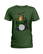 Load image into Gallery viewer, Cat Play Drum Funny Gift For Cat Lovers Ladies Tee
