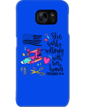 Load image into Gallery viewer, She Works Willingly With Her Hands Gift For Sew Lovers Phone case
