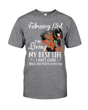 Load image into Gallery viewer, Betty Boop February Girl Living My Best Life Birthday Meaningful Gift Guys Tee
