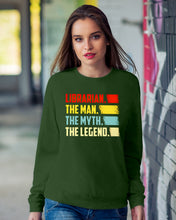 Load image into Gallery viewer, Vintage Funny Librarian The Man The Myth The Legend Gift For Friends Sweatshirt
