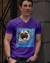 Load image into Gallery viewer, baby Pug In Denim Pocket Gift For Dog Lovers Guys V-Neck
