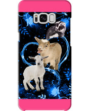 Load image into Gallery viewer, Lovely Phone Case Twinkling Blue Heart Gift For Goat Lovers Phone case
