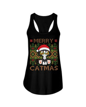 Load image into Gallery viewer, Merry Catmas Cute Funny Gifts Ladies Flowy Tank
