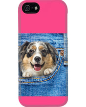 Load image into Gallery viewer, Australian Shepherd In Denim Pocket Gift For Dog Lovers Phone case
