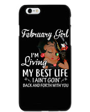 Load image into Gallery viewer, Betty Boop February Girl Living My Best Life Birthday Meaningful Gift Phone case
