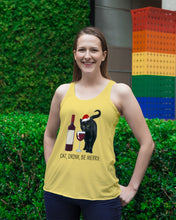 Load image into Gallery viewer, Cat Drink And Be Merry Meaningful Gift For Women Ladies Flowy Tank
