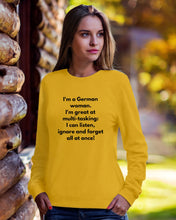 Load image into Gallery viewer, I'm A German Woman I'm Great At Multi Tasking Gift For Women Sweatshirt
