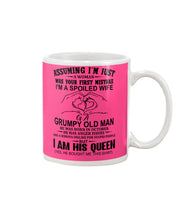 Load image into Gallery viewer, A Spoiled Wife Of An October Grumpy Old Man Birthday Meaningful Gift Mug

