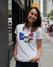 Load image into Gallery viewer, Lovely Phone Case Three Owl With US Flag Gift For Owl Lovers Ladies Tee
