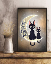 Load image into Gallery viewer, I Love You To The Moon And Back Gift For Cat Lovers Vertical Poster
