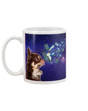 Load image into Gallery viewer, Chihuahua Blue Butterflies Sky Gift For Dog Lovers Mug
