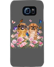 Load image into Gallery viewer, Pekingese With Peonies Gift For Dog Lovers Phone case
