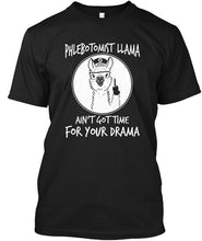 Load image into Gallery viewer, Phlebotomist Llama Ain't Got Time For Your Drama Guys Tee
