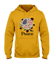 Load image into Gallery viewer, Peace Sign Sunflower Birthday Gift For Girls Hoodie
