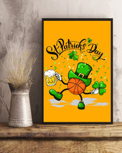 Load image into Gallery viewer, Basketball Saint Patrick's Day Gift For Basketball Lovers Vertical Poster
