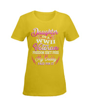 Load image into Gallery viewer, Daughter Of A Veteran Freedom Isn't Free Gift For Daughter Ladies Tee
