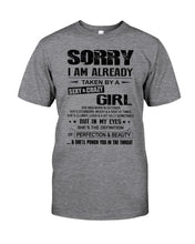 Load image into Gallery viewer, I'm Already Taken By A Crazy Girl She Was Born In October Guys Tee
