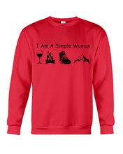 Load image into Gallery viewer, Simple Woman Loves Wine Camping Shoes And Climbing Sweatshirt
