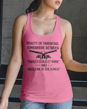 Load image into Gallery viewer, Reality Of Parenting Somewhere Between Sweer Child O' Mine Ladies Flowy Tank
