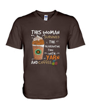 Load image into Gallery viewer, The Quarantine Time With Yarn And Coffee Gift For Women Guys V-Neck

