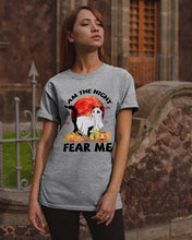 Load image into Gallery viewer, I Am The Night Fear Me Ghost Cat Gift For Cat Lovers Guys Tee
