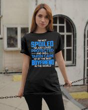 Load image into Gallery viewer, I'm Just Loved Protected And Well Taken Care Of By The Best Boyfriend Guys Tee
